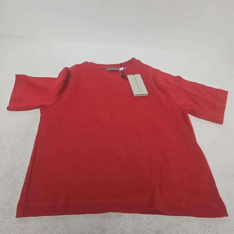 MINT VELVET RED TOP - WOMEN'S, UK XS