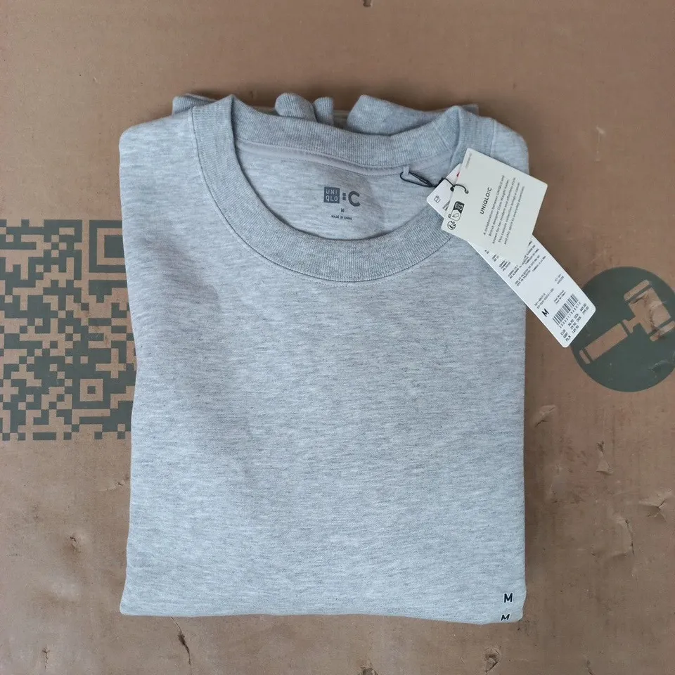 UNIQLO OVERSIZED LONG SLEEVE SWEATSHIRT IN GREY SIZE MEDIUM