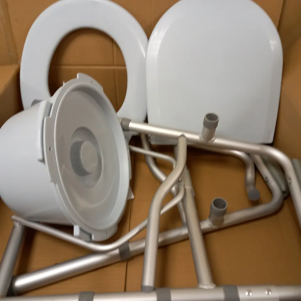 HOMECRAFT FOLDING COMMODE CHAIR AND TOILET SURROUND