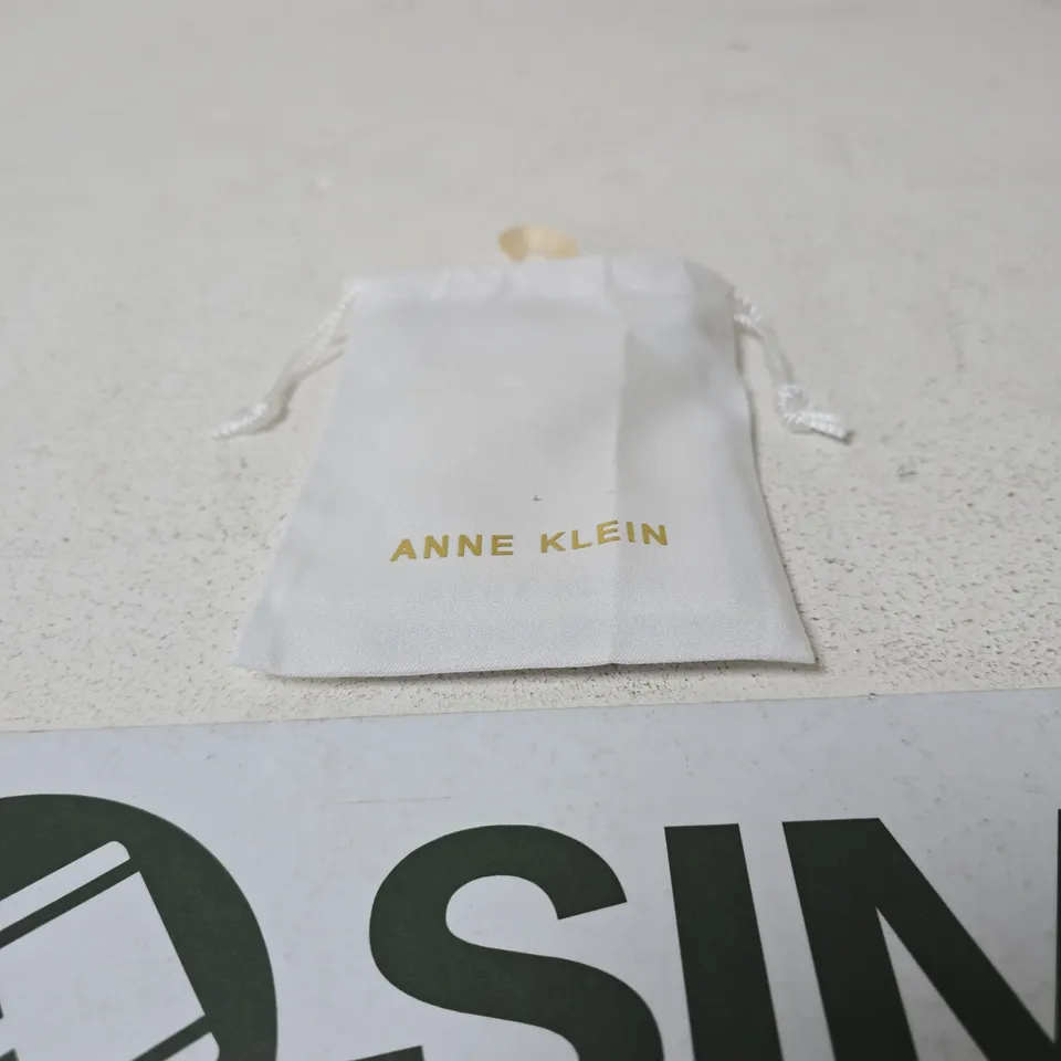 ANNE KLEIN GOLD-TONE NECKLACE WITH MATCHING EAR RINGS