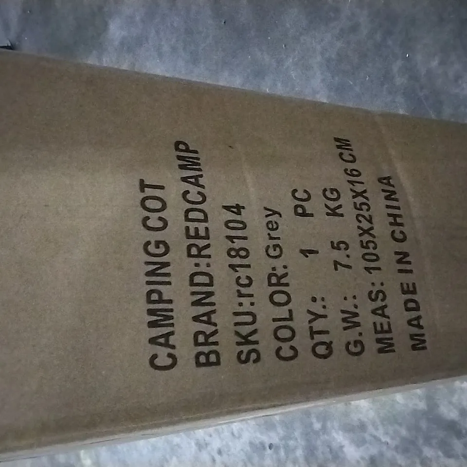 BOXED REDCAMP CAMPING COT GREY