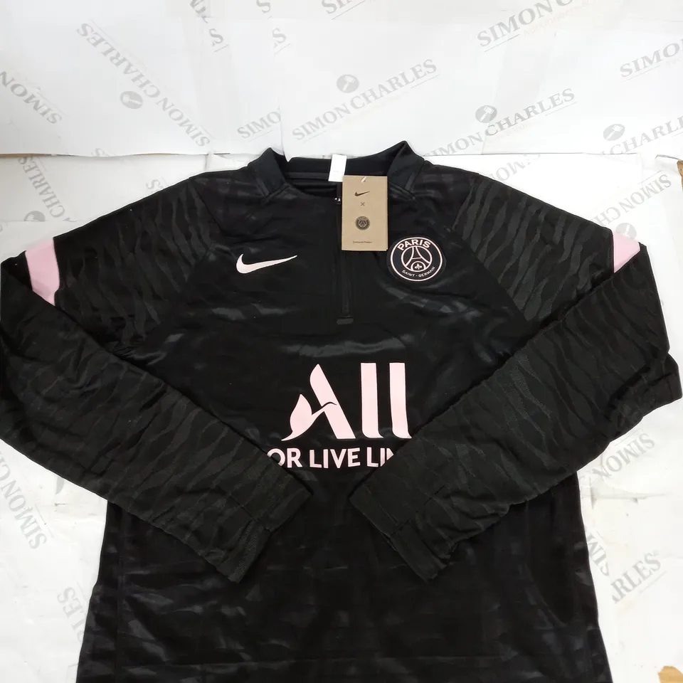 NIKE X PSG 1/4 ZIP TRAINING TOP SIZE M