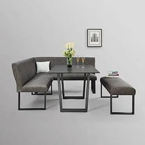 BOXED OHIO CORNER DINING BENCHES - GREY // BENCHES ONLY (1 BOX)