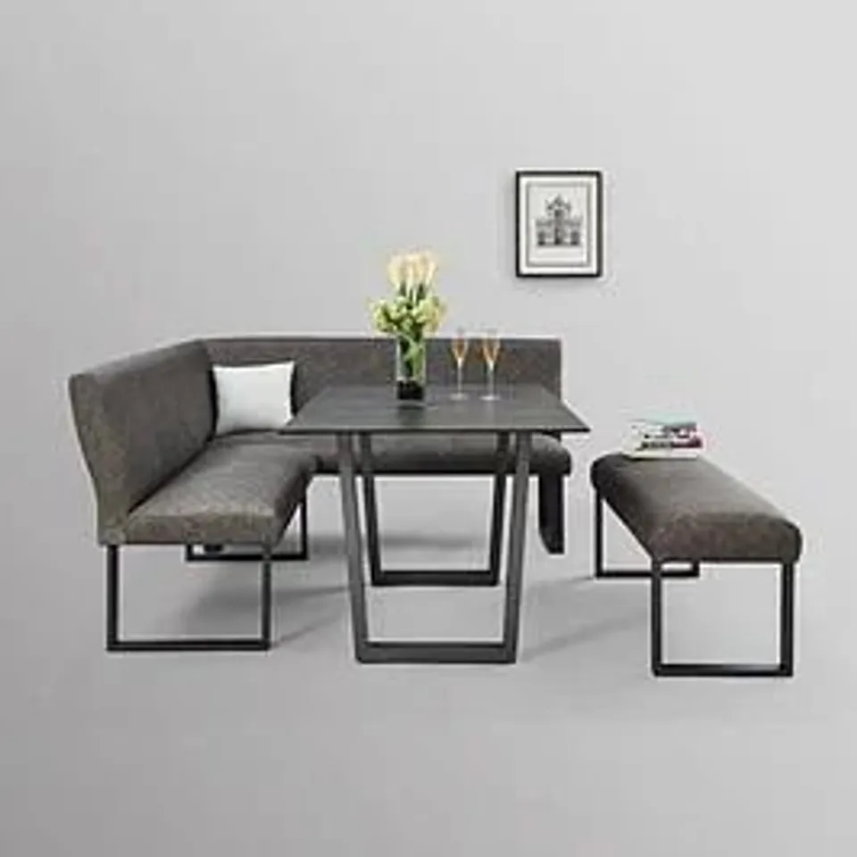 BOXED OHIO CORNER DINING BENCHES - GREY // BENCHES ONLY (1 BOX)