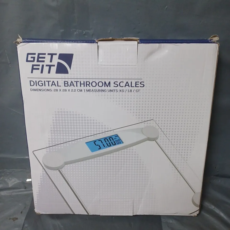 GET FIT DIGITAL GLASS BATHROOM SCALES