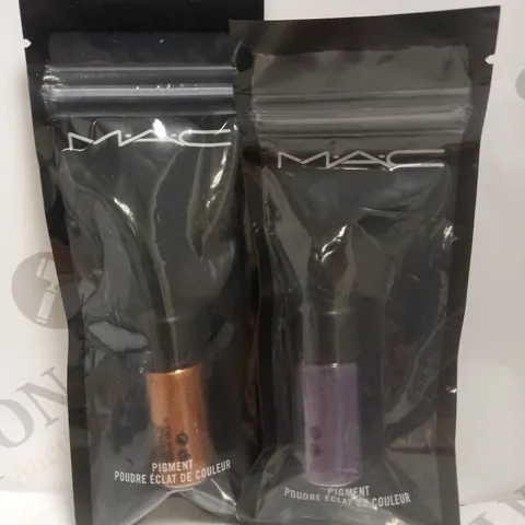 BOX OF 2 MAC COSMETICS PIGMENT MINIS #RICH PURPLE & #COPPER SPARKLE