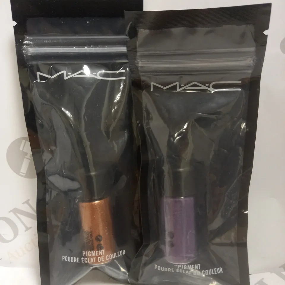 BOX OF 2 MAC COSMETICS PIGMENT MINIS #RICH PURPLE & #COPPER SPARKLE