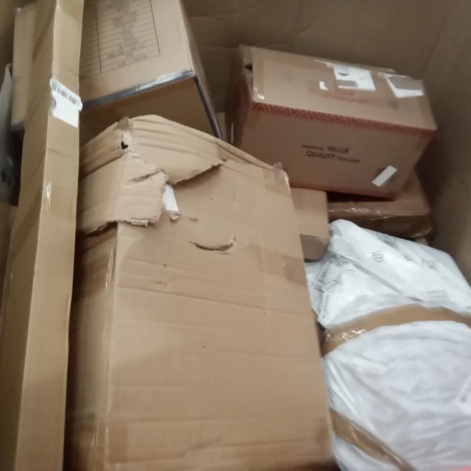 PALLET OF ASSORTED ITEMS INCLUDING VOSPEED STAND MIXER, TOILET SEAT, OLARHIKE DOUBLE PREMIUM AIR BED, KIDS BED GUARDRAIL, LAUNDRY HAMPER