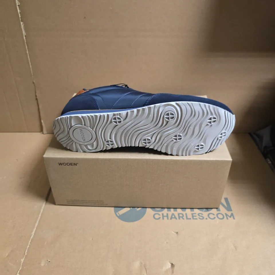 WODEN NORA III LEATHER DARK NAVY SNEAKERS – UK 7.5
