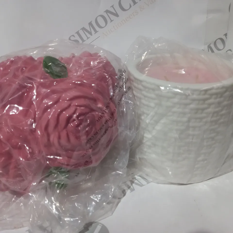 BOXED HOMEWORX BY SLATKIN & CO. FLOWER POT CERAMIC CANDLE