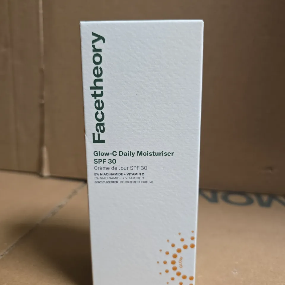 FACETHEORY GLOW-C DAILY MOISTURISER SPF 30 – 50ML (BOXED)