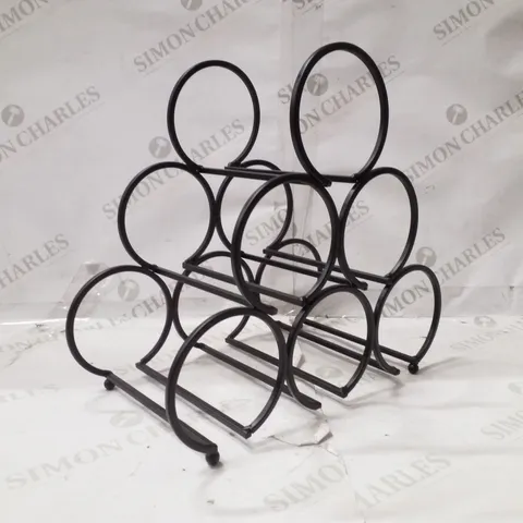 BOXED JHY DESIGN IRON TABLETOP WINE RACK 27.5CM