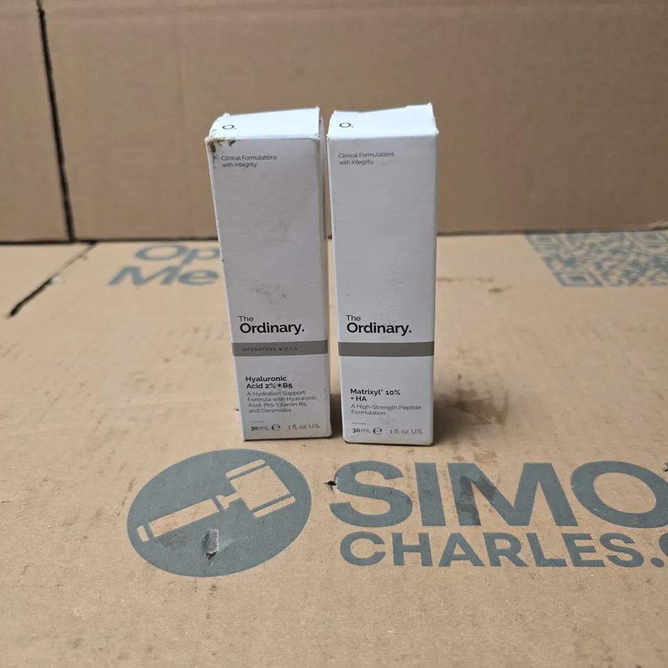 2 X THE ORDINARY ITEMS: HYALURONIC ACID 2% + B5, MATRIXYL 10% + HA
