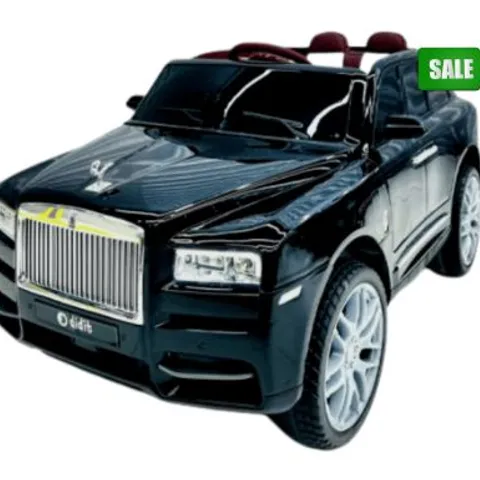 BRAND NEW BOXED ROLLS ROYCE STYLE 12V RIDE ON CAR 4WD BLACK