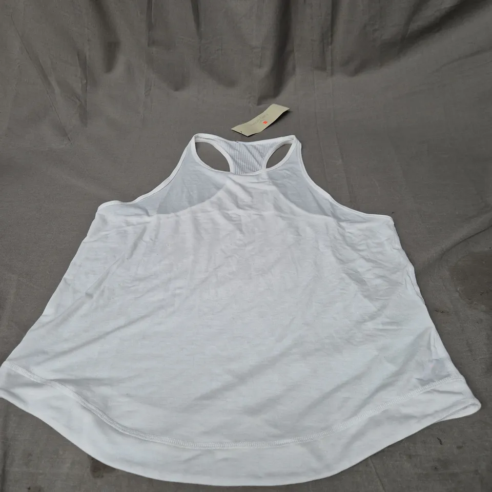 SWEATY BETTY BREATHE EASY RUN TANK TOP IN WHITE SIZE M