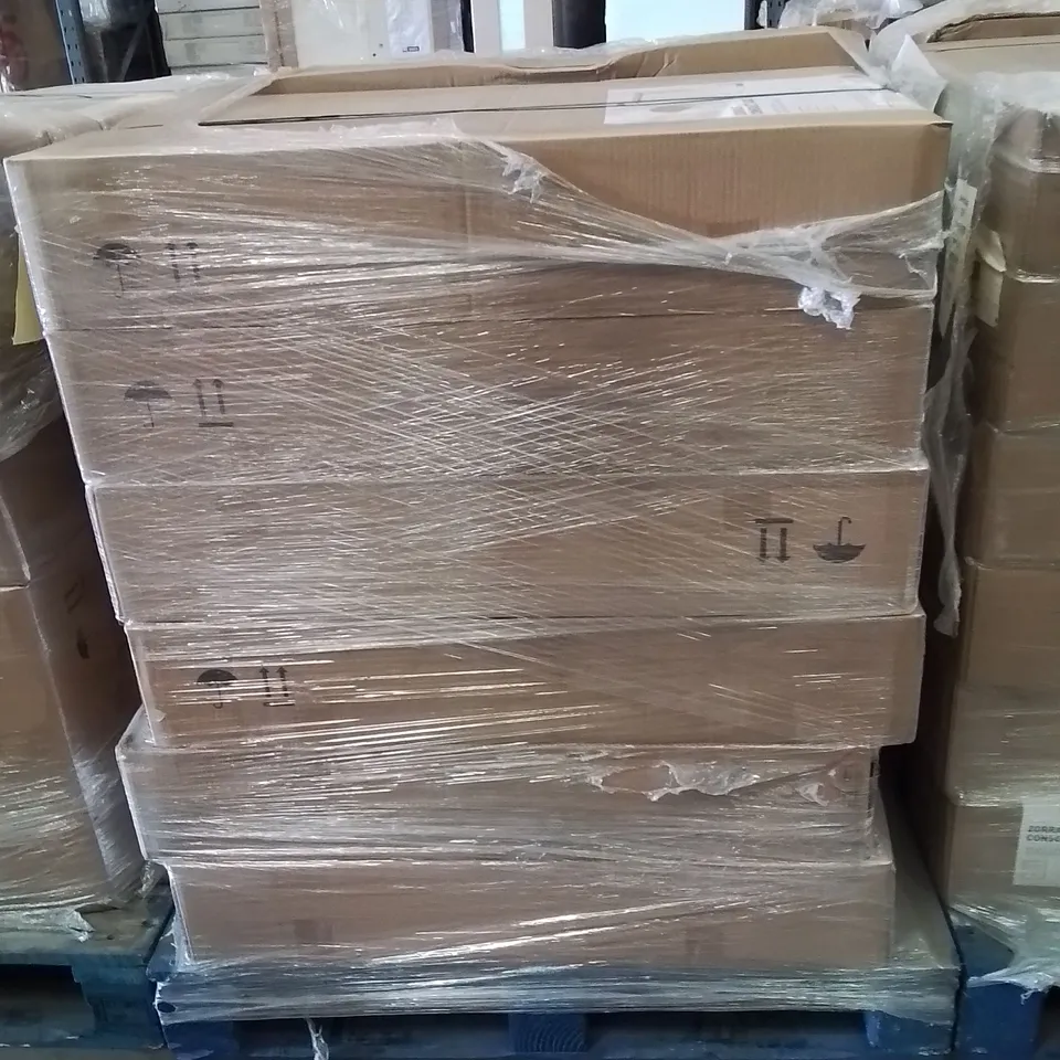 PALLET CONTAINING A LARGE QUANTITY OF BRAND NEW ZORRAS CONSOLE TABLES