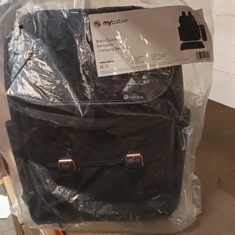 MYBABIIE BLACK QUILTED CHANGING BAG 