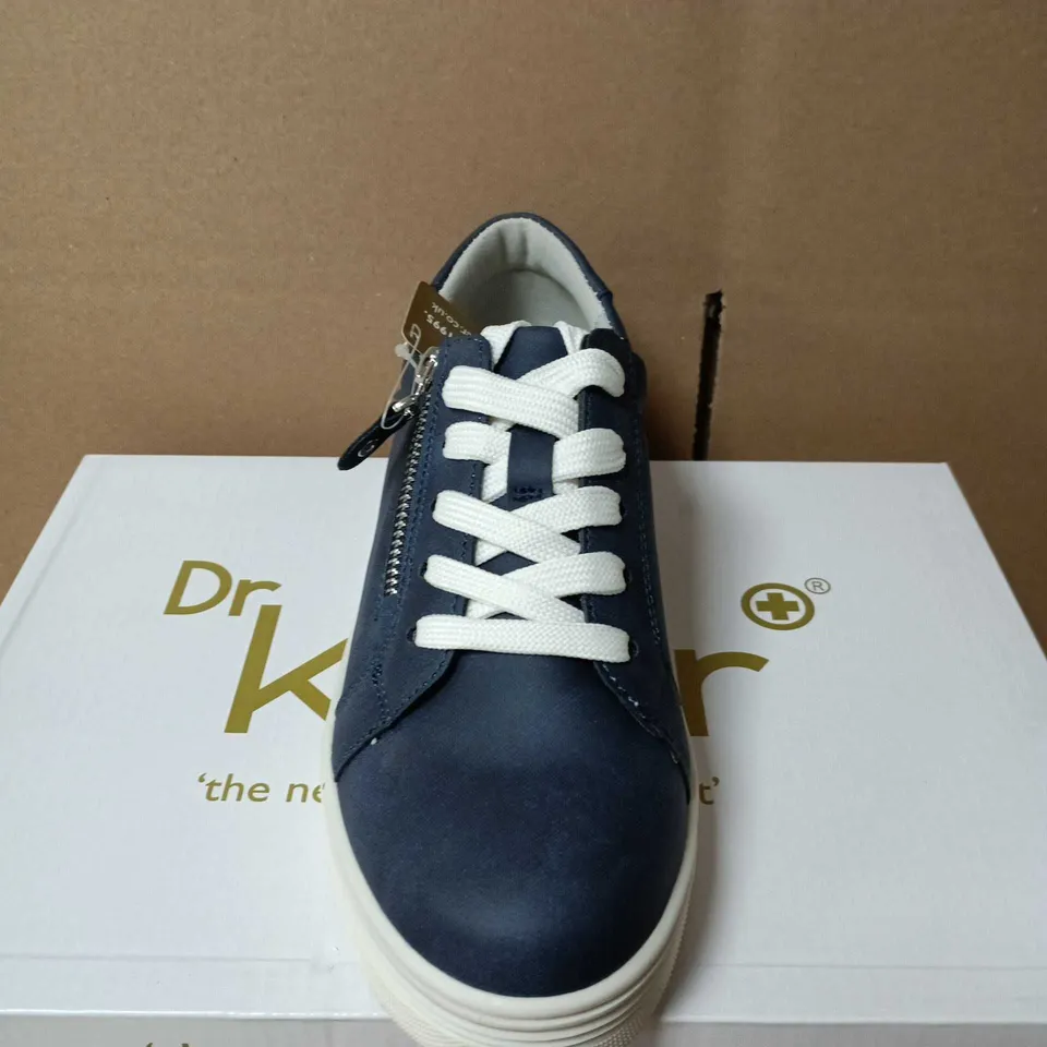 BOXED PAIR OF DR KELLER JANICE NAVY TRAINERS – UK SIZE 3 