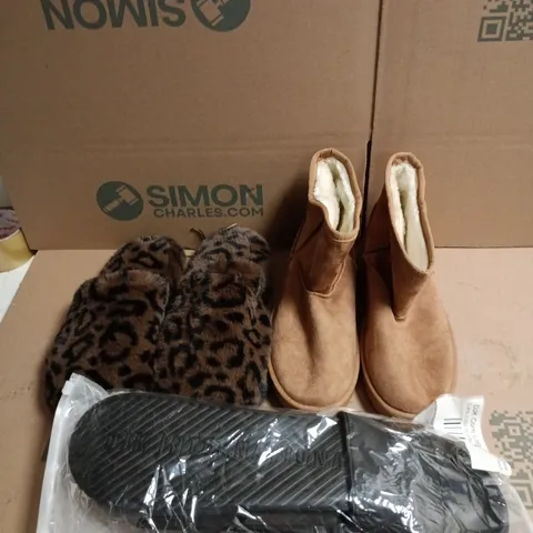 BOX OF APPROXIMATELY 12 PAIRS OF ASSORTED SHOES IN VARIOUS COLOUR, STYLES AND SIZES