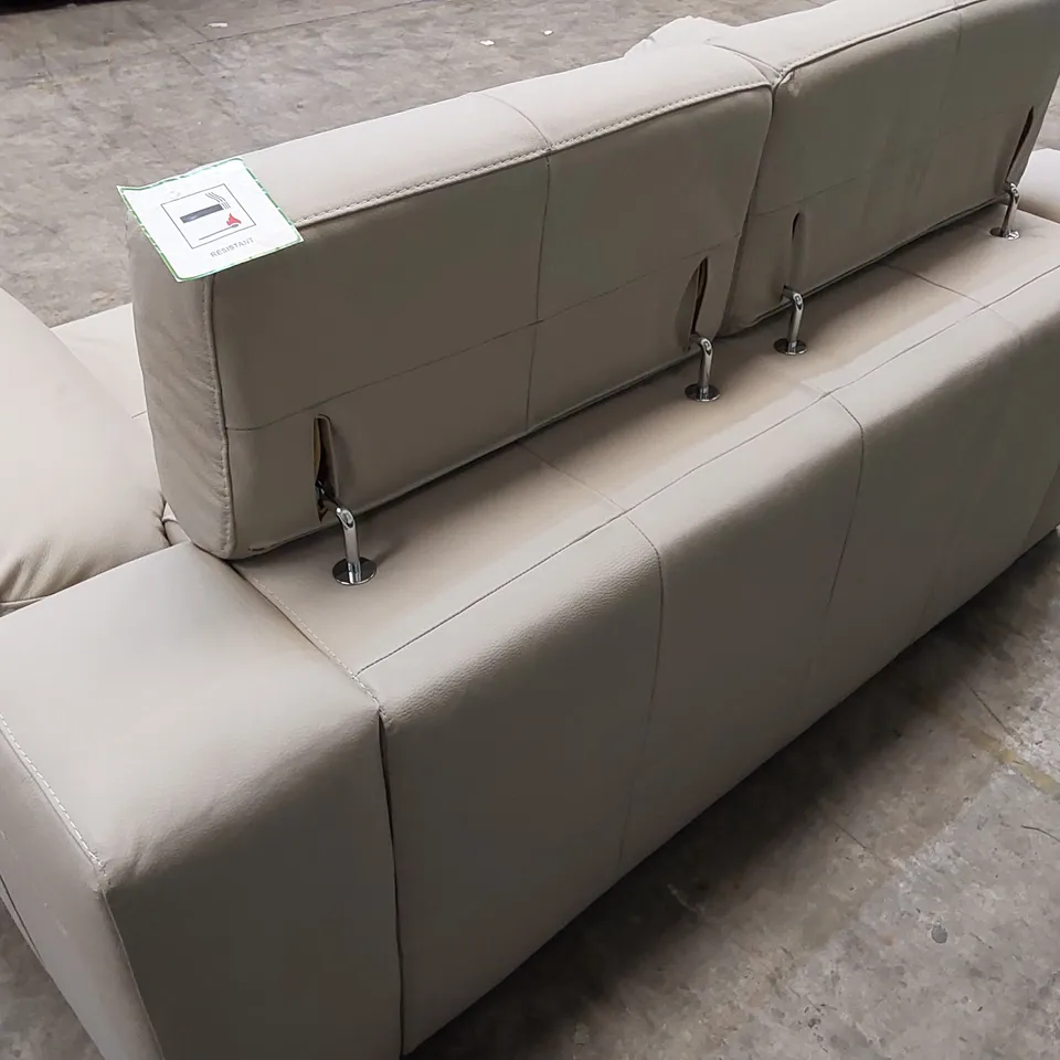 QUALITY DESIGNER BRADY 2 SEATER LEATHER SOFA