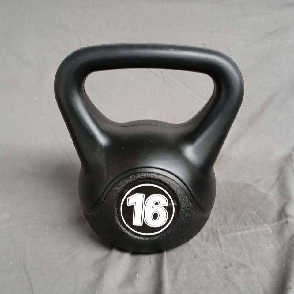 UNBRANDED 16KG KETTLEBELL IN BLACK