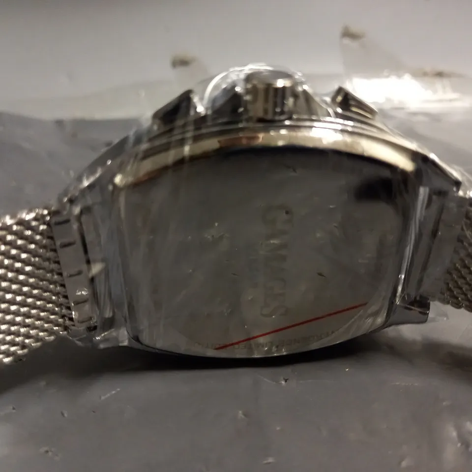 GAMAGES DIVERGENCE STEEL BLUE DIAL WATCH 