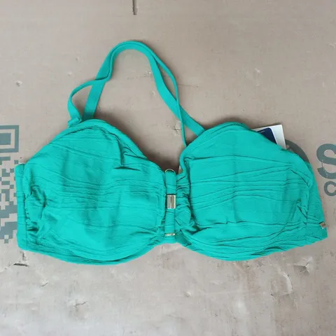 BRAVISSIMO FANTASIE BEACH WAVES BANDEAU BIKINI IN GREEN SIZE 34F