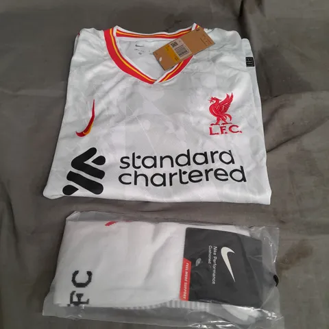 NIKE DRIFIT LFC FOOTBALL JERSEY IN SMALL + SOCKS