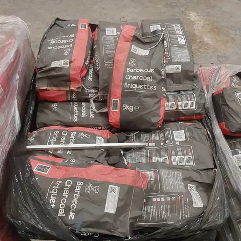 PALLET CONTAINING A LARGE QUANTITY OF CHARCOAL BRIQUETTE BAGS 