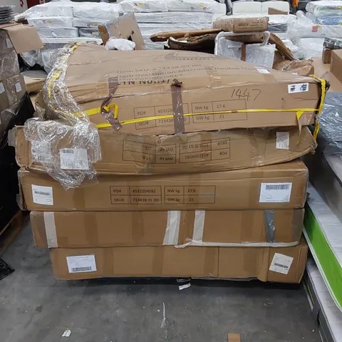 PALLET TO CONTAIN 4 X BOXED MACRAME DOUBLE HANGING CHAIR PARTS - INCOMPLETE, BOXES 1/2 ONLY