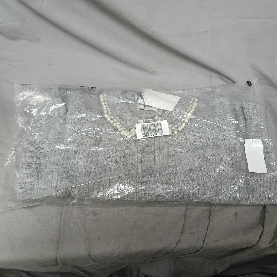 JDY APRIL PEARL COLLAR KNITTED JUMPER SIZE XL BAGGED