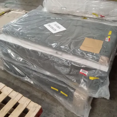SANTAFE TWEED FABRIC DIVAN BED BASE & HEADBOARD (3 PARTS)