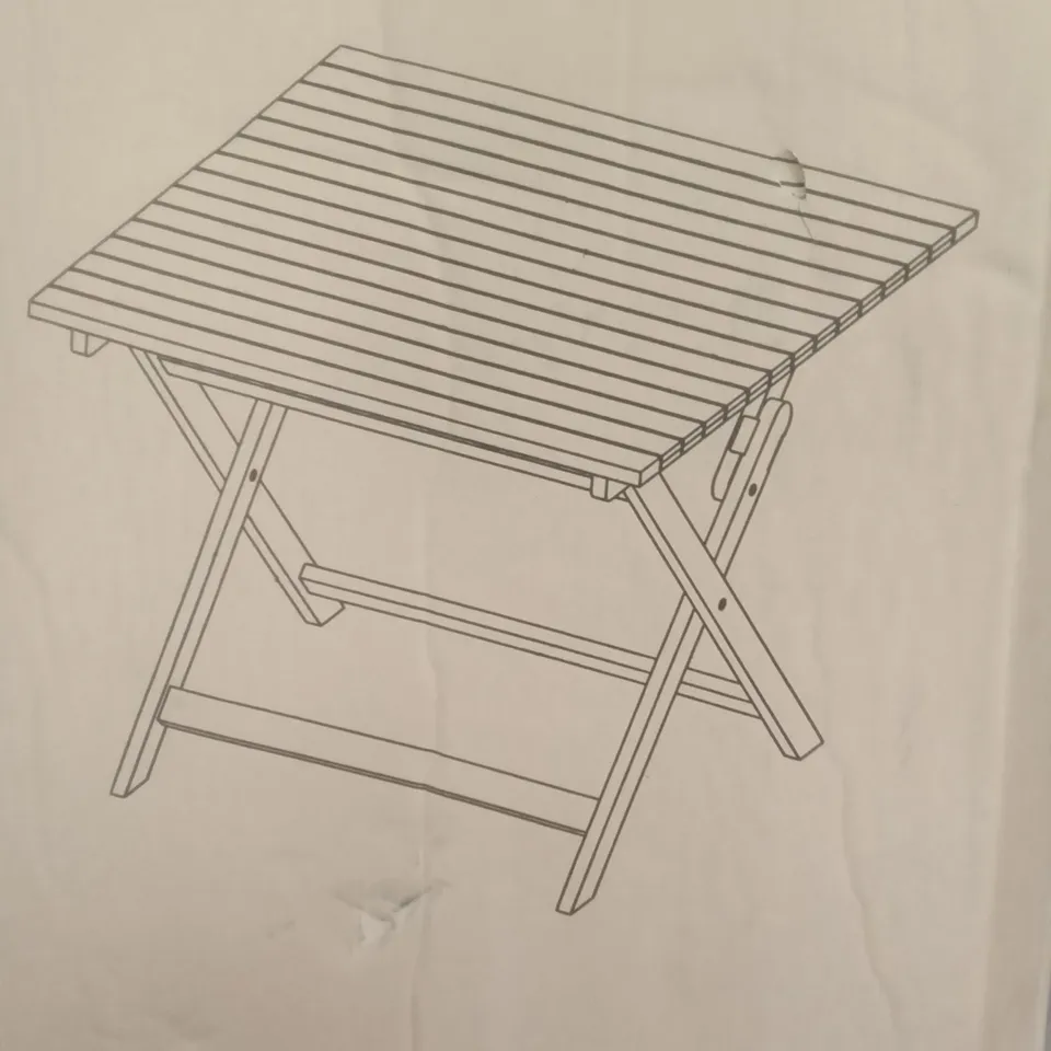 BOXED GOODHOME DENIA FOLDING WOODEN TABLE