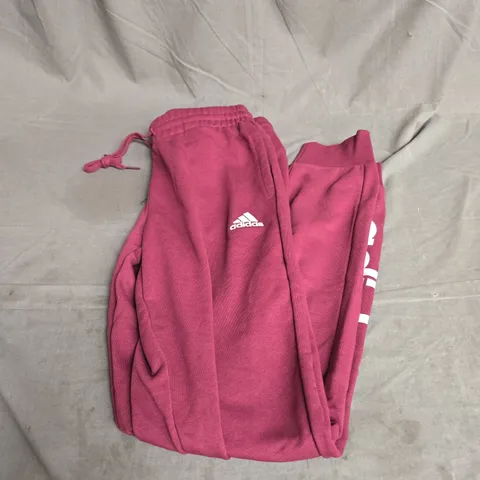 ADIDAS ESSENTIALS FRENCH TERRY LOGO JOGGERS IN PLUM SIZE S