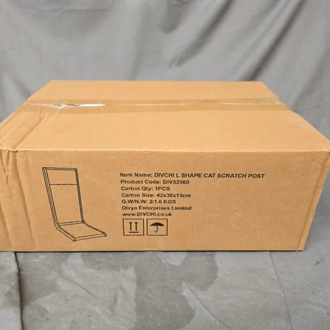 BOXED DIVCHI L SHAPE CAT SCRATCH POST