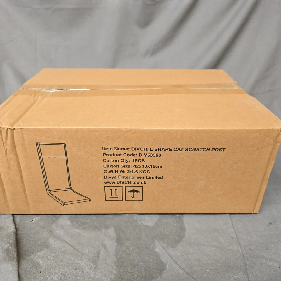 BOXED DIVCHI L SHAPE CAT SCRATCH POST