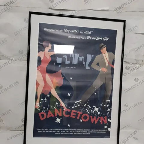 DANCE TOWN DECORATIVE POSTER IN GLASS FRAME - COLLECTION ONLY