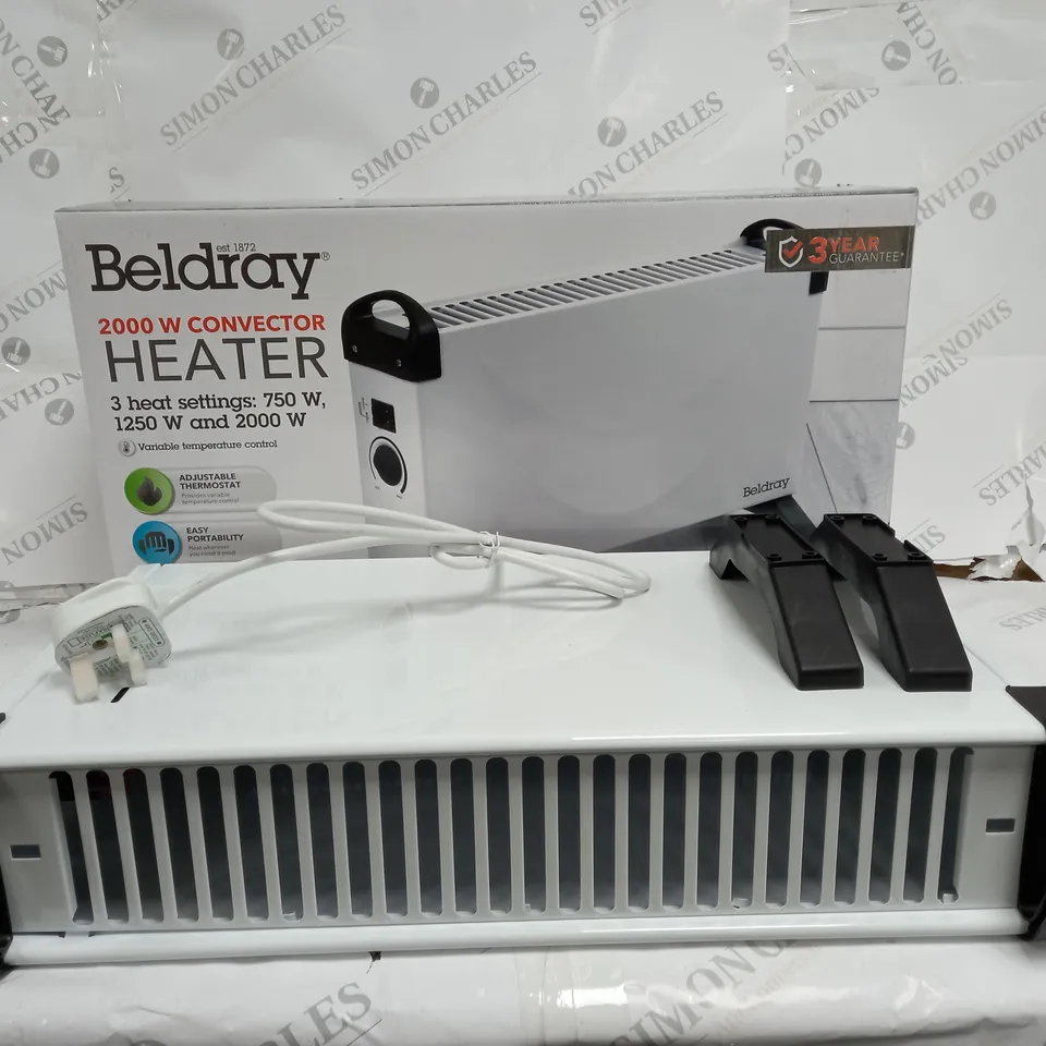 BOXED BELDRY 2000W CONVECTOR HEATER