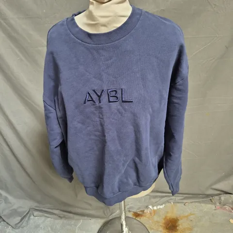 AYBL CREW NECK SWEATER IN NAVY SIZE M