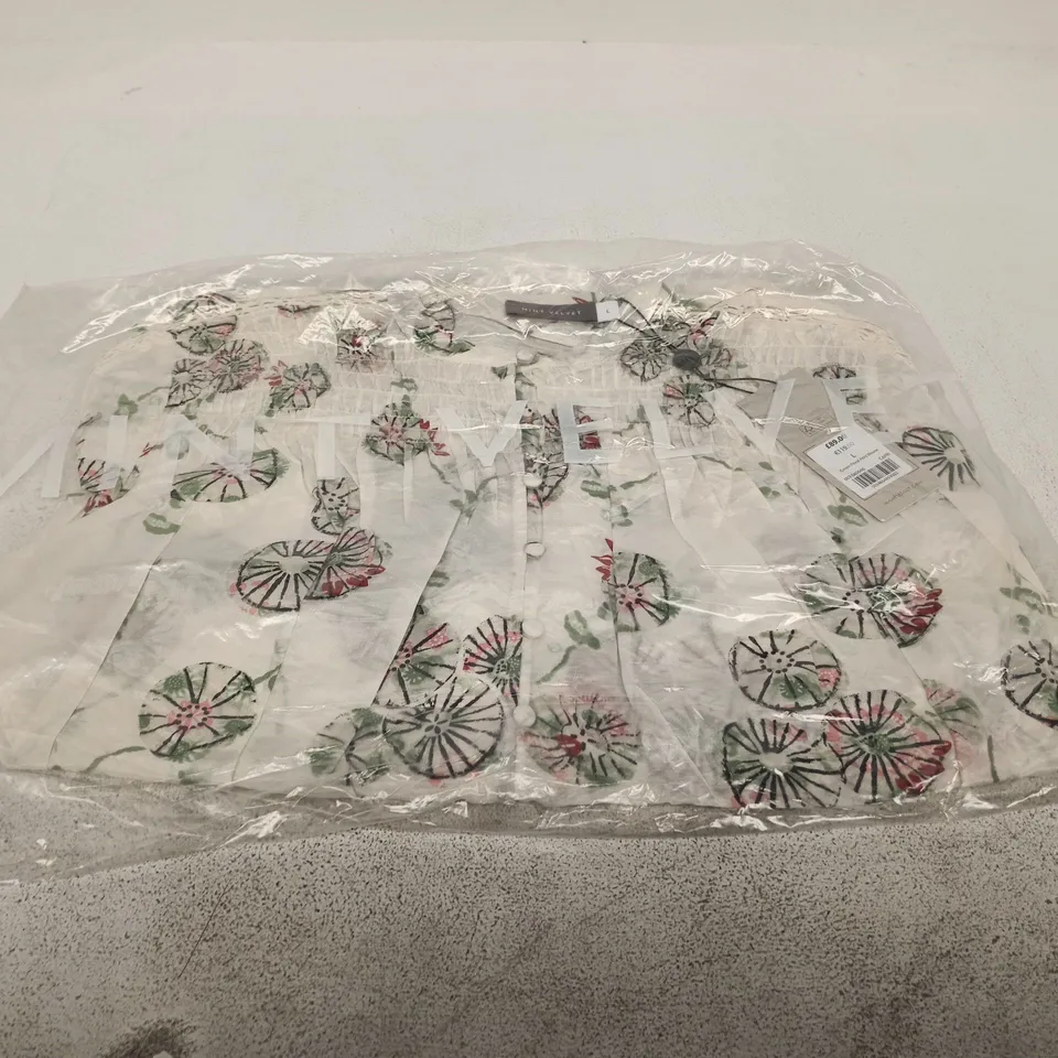 SEALED  MINT VELVET CREAM FLORAL PRINT BLOUSE - UK SIZE L