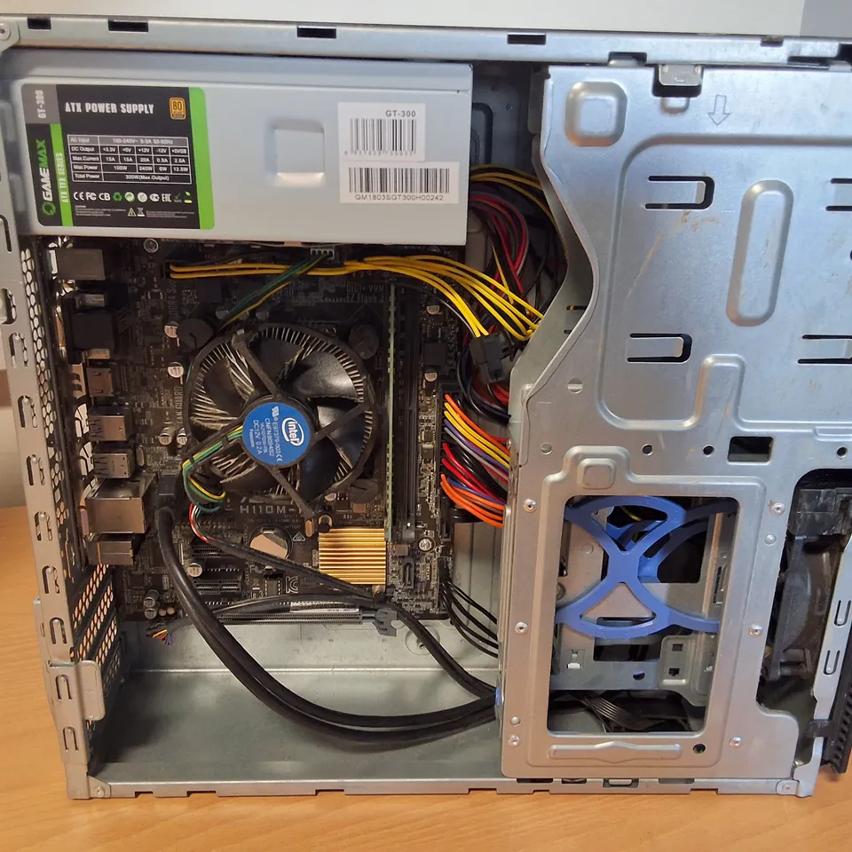 DESKTOP PC WITH CRUCIAL 8GB DDR4 RAM, ASUS H110M-R MOTHERBOARD AND GT-300 POWER SUPPLY
