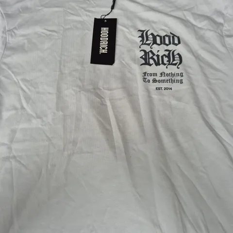 HOODRICH ASPHALT T-SHIRT IN WHITE SIZE LARGE