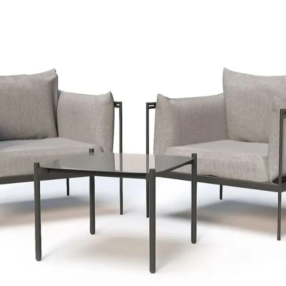 BOXED MY GARDEN STORIES OSLO COMFORT BISTRO SET GREY (1 BOX)