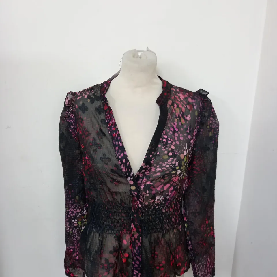 FRENCH CONNECTION ELSIE PATTERN TOP SIZE S