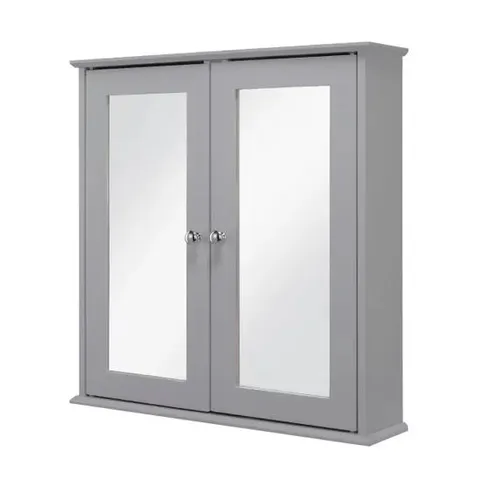 BOXED CROYDEX ASHBY WOODEN CABINET FOR BATHROOM - GREY (1 BOX)