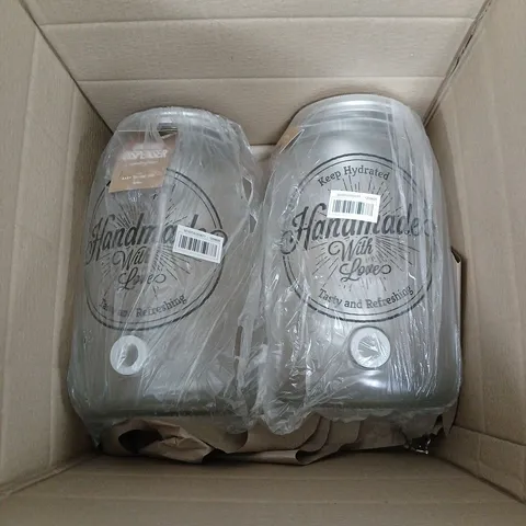 2X 3.5L SUPERIOR GLASS DRINK DISPENSERS 