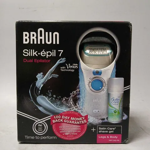 BOXED BRAUN SILK EPIL 7 DUAL EPILATOR 