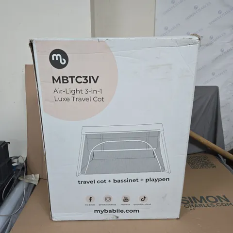 MY BABIIE AIR-LIGHT 3-IN-1 LUXE TRAVEL COT