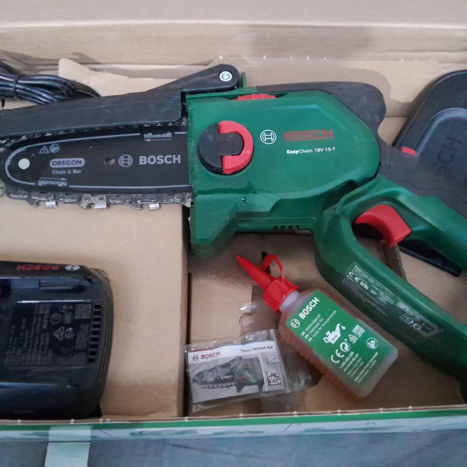 BOXED BOSCH EASYCHAIN 18V-15-7 CORDLESS PRUNER SAW