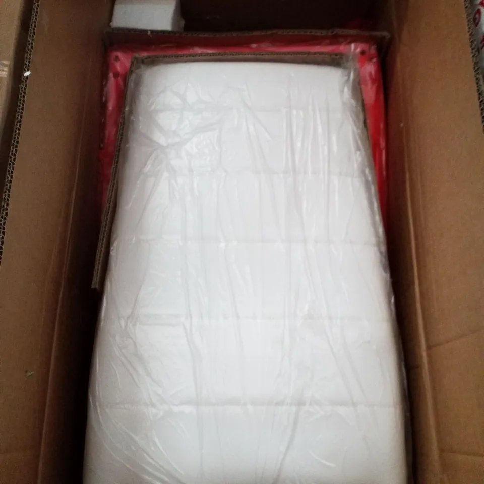BOXED WHITE FAUX LEATHER DINING CHAIRS (SET OF 6)